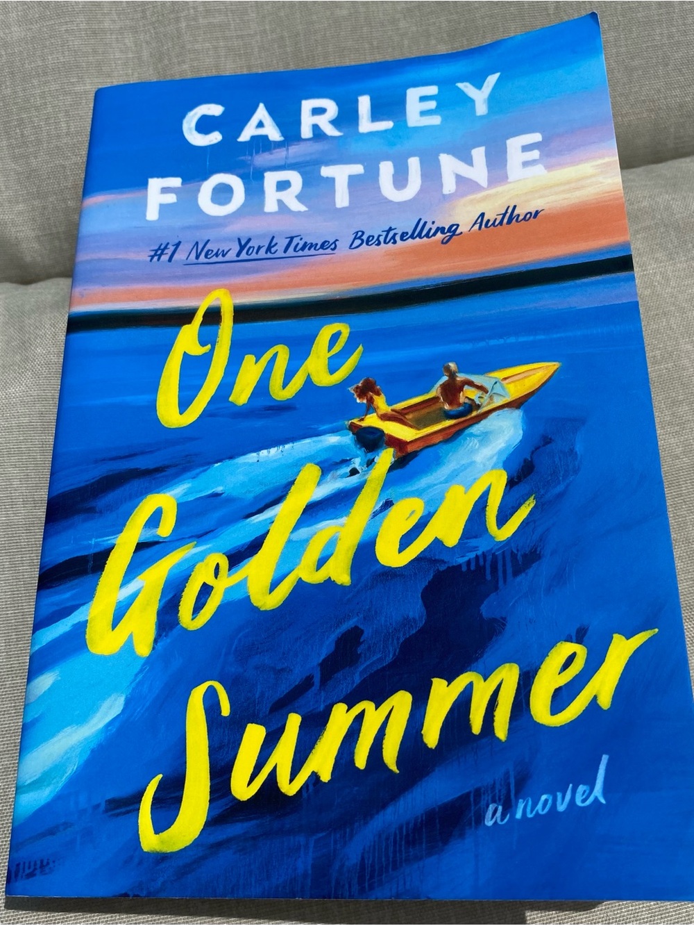 Barnes & Noble Blue and Yellow 'One Golden Summer' Novel by Carley Fortune